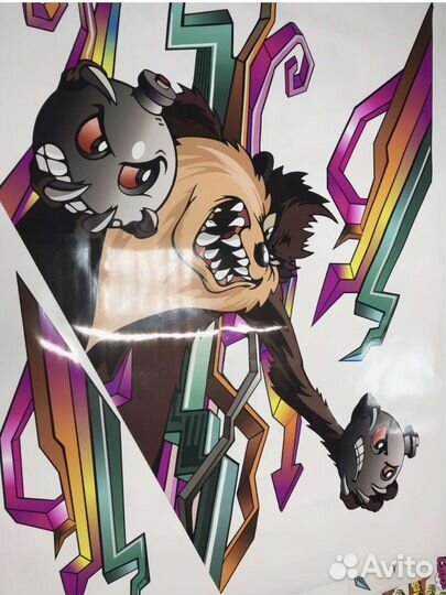 Наклейка на авто большая. Тасманский дьявол