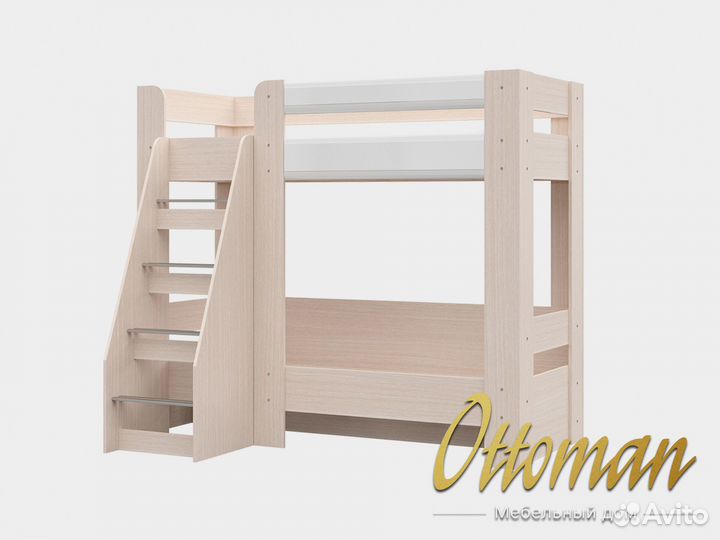 Кровать Симба детская 2 х ярусная с матрасом 1,9х0,8 м