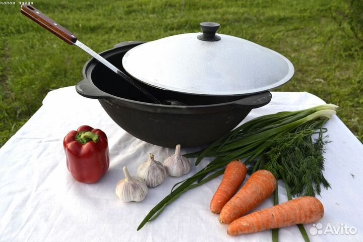 Казан чугунный. Печь для казана. Афганский казан