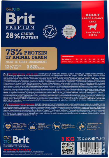 Сухой корм для собак Brit