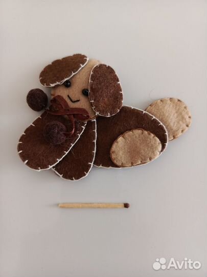 Аппликация на одежду собачка