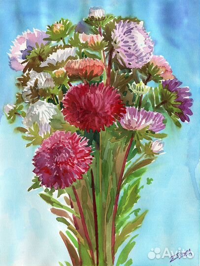 Картины и этюды акварелью Часть 1