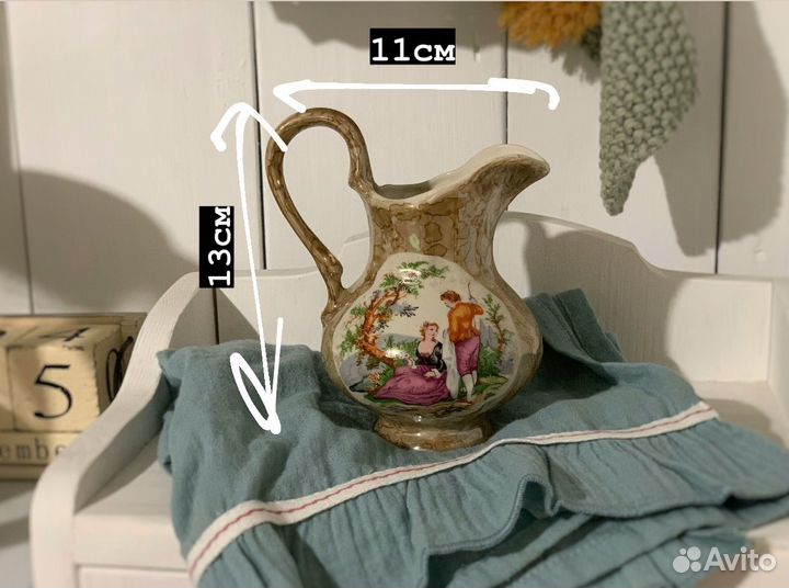 Винтажный кувшин ретро фаянс