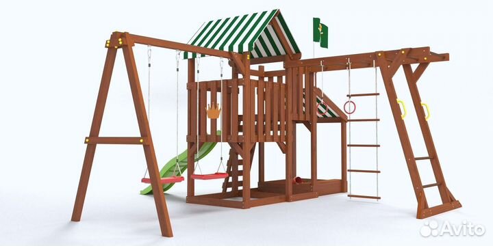 Игровая площадка для дачи с горкой и качелями