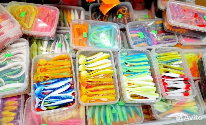 Твистера силиконовые, на судака или треску