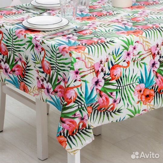 Клеёнка столовая на нетканой основе Доляна «Фламин