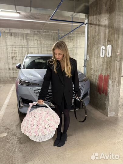 Мыльные розы в корзине букет