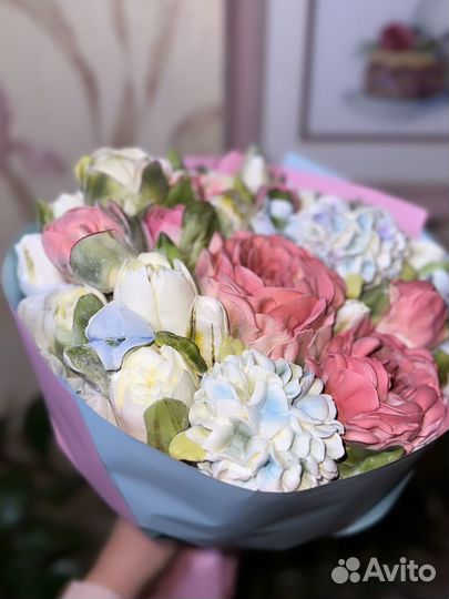 Зефирные букеты,цветы из зефира,зефир