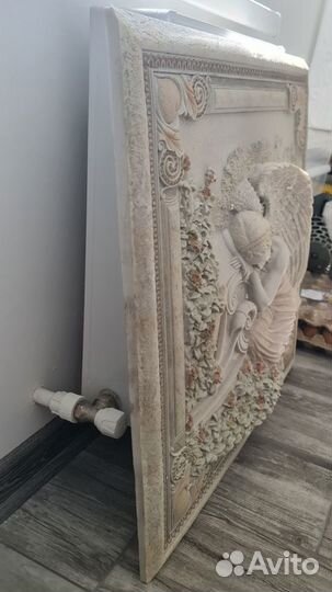 Барельеф панно лепнина картина из камня Ангел