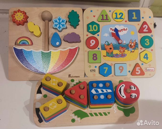 Развивающие деревянные игрушки пакетом