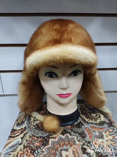 Шапка ушанка женская норка