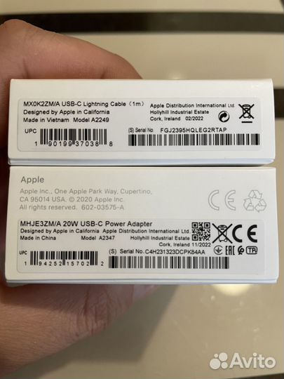 Комплект Apple Адаптер 20W (Новый Комплект )