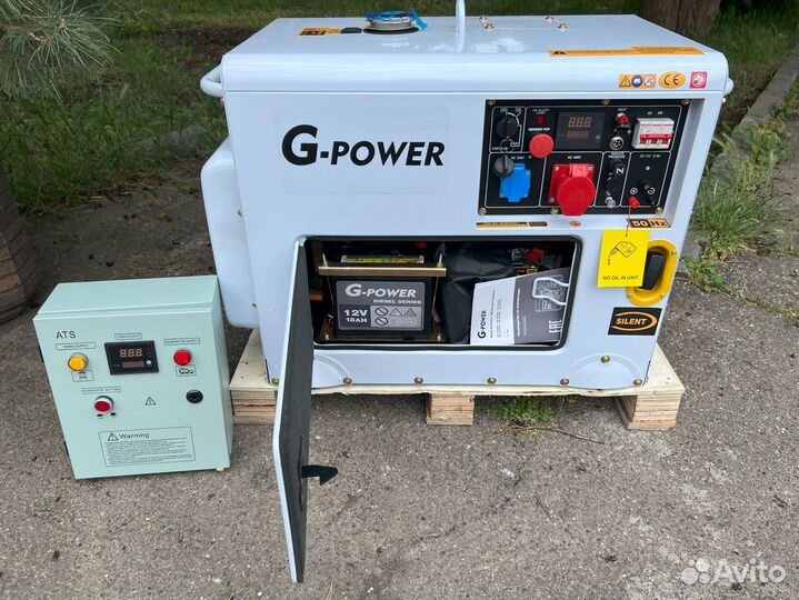 Генератор дизельный 10 kW g-power трехфазный