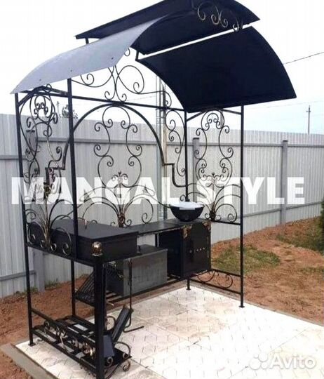 Мангал с крышей