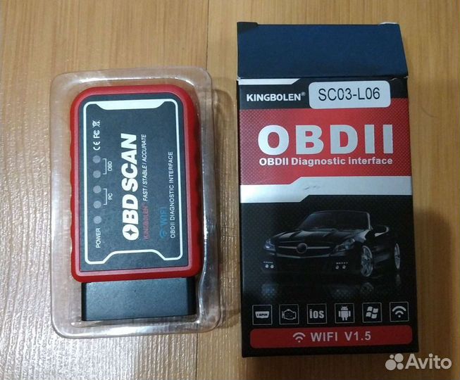 Диагностический сканер Elm327 Bluetooth OBD2 v 1.5