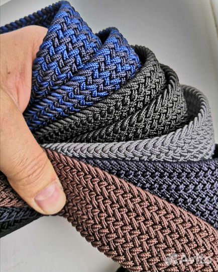 Ремни плетенка, мужские. Новые. Стрейч