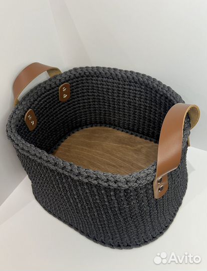 Корзина из полиэфирного шнура интерьерная
