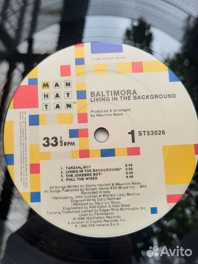 Baltimora-Living In The Background Lp