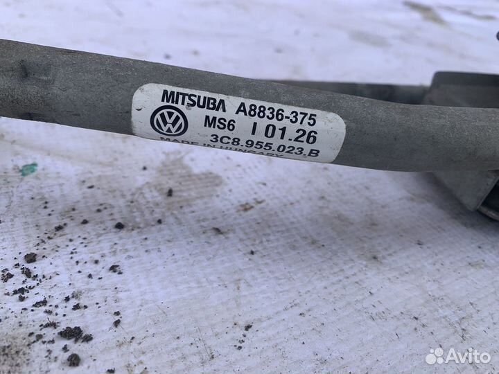 Трапеция дворников с мотором vw passat cc до рест