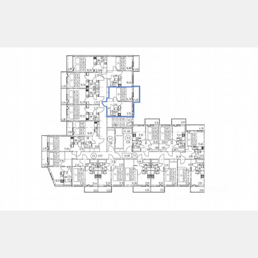 1-к. квартира, 32 м², 10/13 эт.