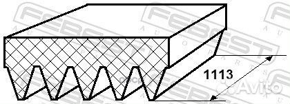 Ремень поликлиновой 5PK1113 febest 88127-5L1113