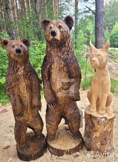 Резные фигуры из дерева / ручная работа