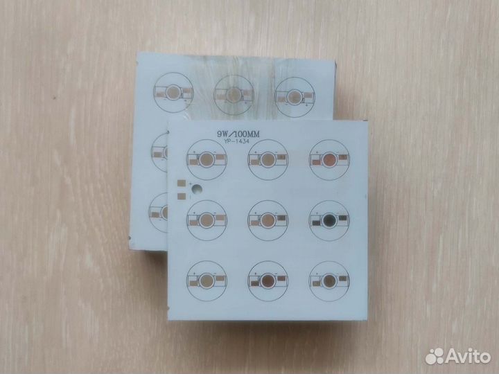 Алюминиевая плата квадрат 100 мм 9W