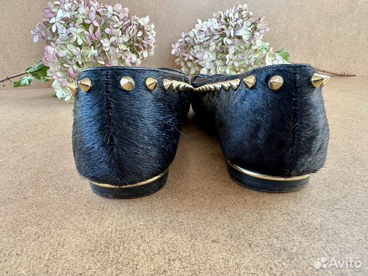 Балетки Zara меховые 40 р