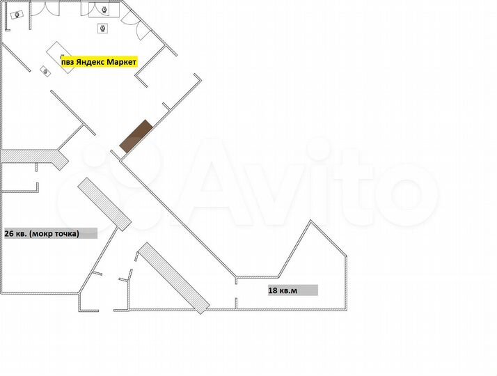 Свободного назначения, 18 м²