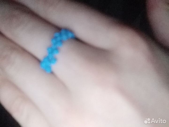 Кольцо,голубое