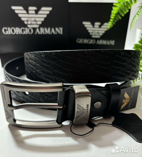 Мужской кожаный ремень Giorgio Armami