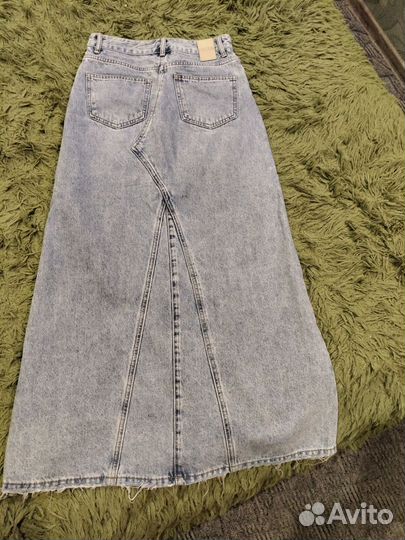 Джинсовая юбка длинная 42