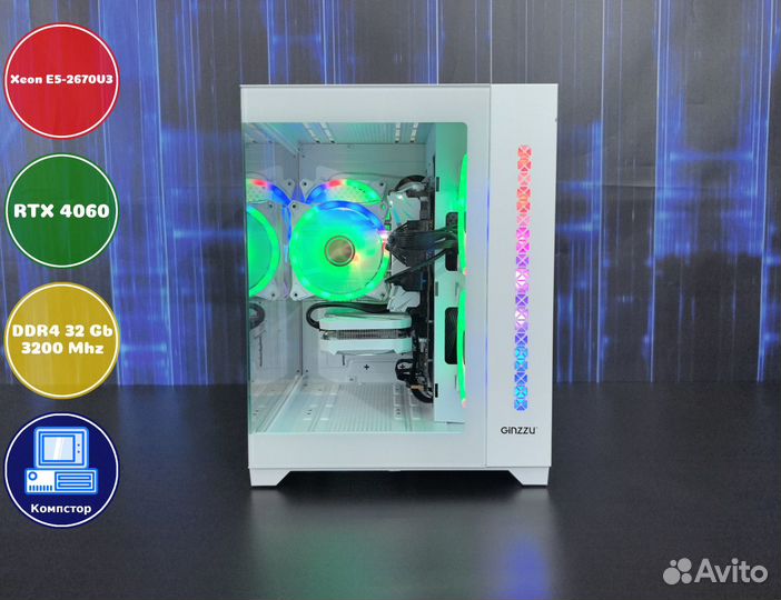 Системный блок 2670V3-RTX4060-32DDR4-QDN2719065-X99