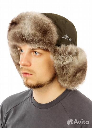 Шапка-ушанка Nova Tex Нельма grayling таслан, хаки