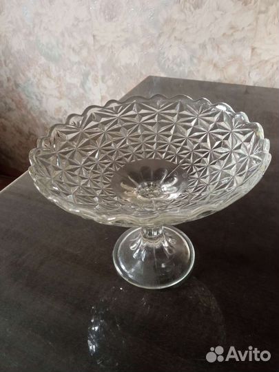 Ваза для фруктов на ножке СССР