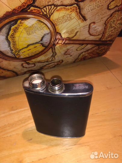 Фляжка Англия и 4 стопки Россия в коже