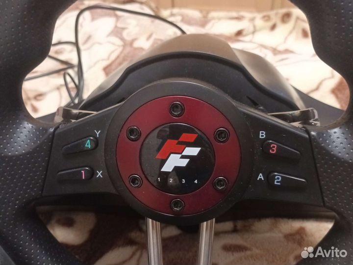 Игровой руль с педалями и коробкой передач