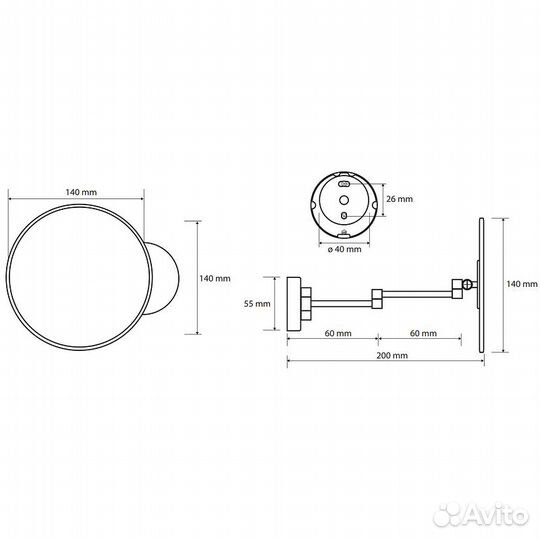 Косметическое зеркало Bemeta Cosmetic mirrors 112