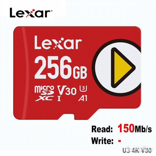 Карта памяти оригинал Lexar microSD 256GB