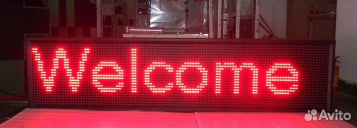 Бегущая строка красная 101 на 21см