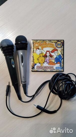 2 микрафона для совместного карооке + диск