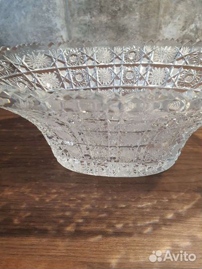 Богемия Чехословакия.Хрусталь.Ваза ручной работы