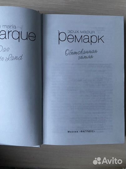 Книга «Обетованная земля» Эрих Мария Ремарк