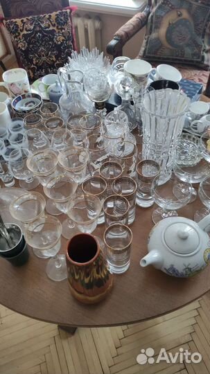 Бокалы, стаканы, салатники хрусталь