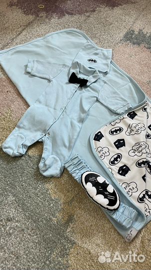 Комплект на выписку для мальчика лето