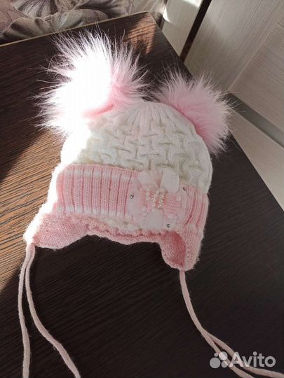Шапка для девочки зимняя