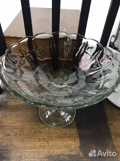 Ваза для фруктов стекло СССР