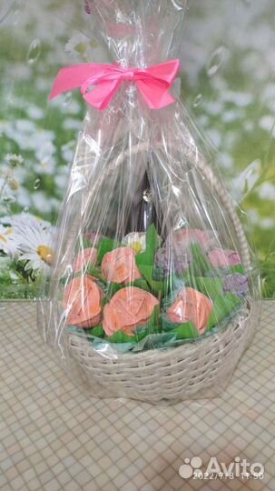 Корзинка из искусственного ротанга