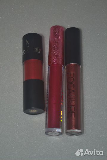Красные помады с Алиэкспресс (металлики)