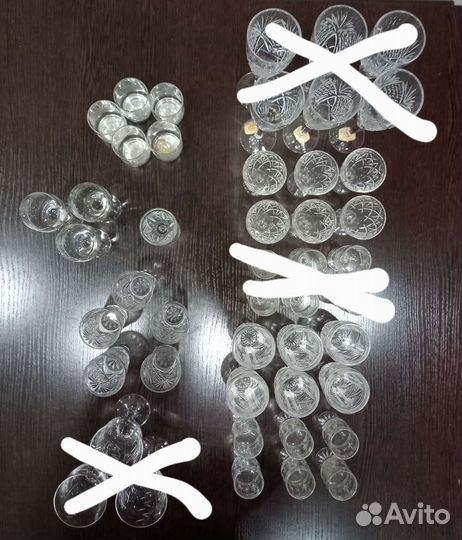 Фужеры,рюмки,стопки хрустальные СССР